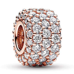 Gifts Under 200: 14K Rose Gold-Plated Charm With Clear Cubic Zirconia