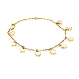 Stolen Girlfriends Club: Stolen Hearts Club Bracelet- Gold Plated 18K Gold Plated/Sterling Silver