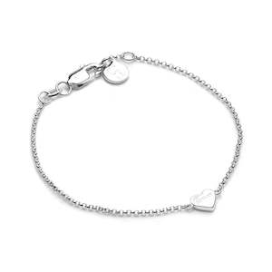 Stolen Girlfriends Club: Sterling Silver Single Heart Bracelet