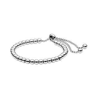 Ellani: Stainless Steel 5mm Ball Bracelet w/ Slider Close
