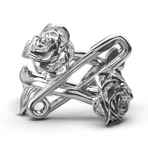 Stolen Girlfriends Club: Dusted Rose Pin Ring - Size Q