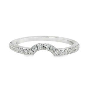 18ct White Gold Lab Grown Diamonds 0.27ct Shaped Wedding Ring