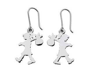 Sterling Silver Runaway Girl Drop Earrings