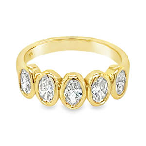 Wedding Rings For Her: COSETTE Oval Diamond Ring 0.98ct Lab Grown 18ct Yellow Gold