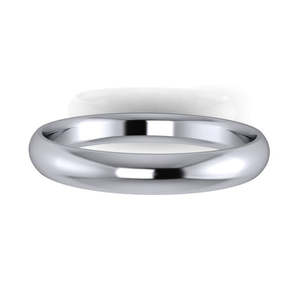 Wedding Rings For Her: Deluxe Weight 18ct White Gold Ladies 3mm Polished Wedding Band