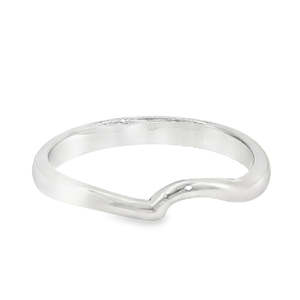 Wedding Rings For Her: 9ct White Gold Shaped Wedder