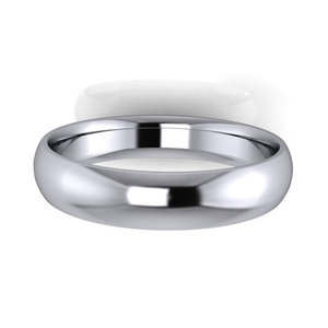 Wedding Rings For Her: Deluxe Weight 9ct White Gold Ladies 4mm Polished Wedding Band