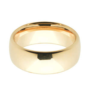 Deluxe Weight 9ct Yellow Gold Gents 8mm Polished Wedding Band