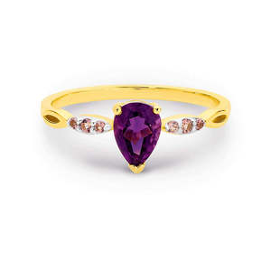 Sale: Amethyst & Pink Tourmaline Ring