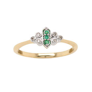 Emerald & Diamond Dress Ring