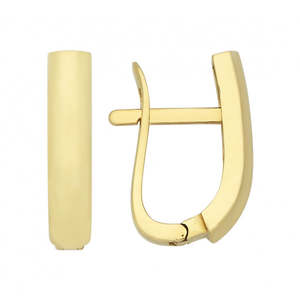 Earrings: 9ct Yellow Gold Half Round 3.7mm U-Shape Huggie Earrings