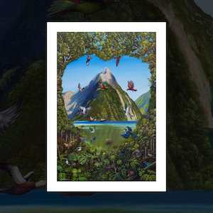 Frank Gordon 99 Premium Prints: “Beloved Birds of New Zealand” art print by Frank Gordon