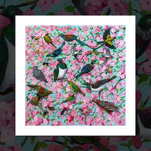 Frank Gordon 99 Premium Prints: "Sakura" bird art print by Frank Gordon