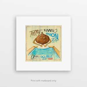 Jason Kelly Art Prints: "Onion Dip" pre-matted print by Jason Kelly