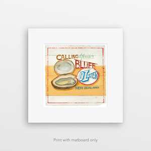 "Bluff Oyster" pre-matted print by Jason Kelly