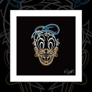 Otis Frizzell Art Prints: "Pinstripe Ronald Duck" signed art print by Otis Frizzell