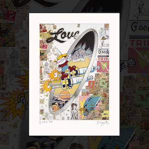 Giclee Prints: "Dance of The Hooligans – Sex" (panel 3) signed giclee print by Dick Frizzell