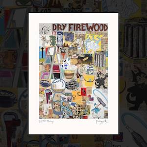 "Dance of The Hooligans – Things" (panel 1) signed giclee print by Dick Frizzell