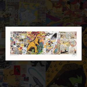 "Dance of The Hooligans" (complete) signed giclee print by Dick Frizzell