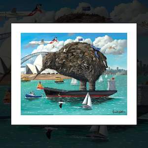 "Kiwi Invasion" signed art print by Frank Gordon