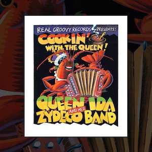 Art Prints For Him: Queen Ida and her Zydeco Band art print 1990 by Dick Frizzell