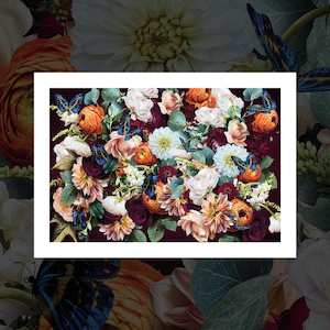 Floral Art Prints: 'Evening Walk' art print by Sue Skellern