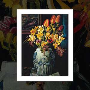 Floral Art Prints: "Birthday Flowers" art print by Dick Frizzell