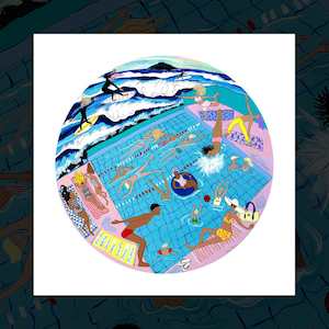 “Hot Saltwater Pool” art print by Pia Davie