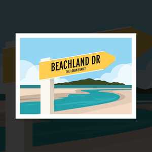 "Kapiti Day" personalised road sign art print