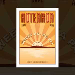 "Aotearoa, Sure to rise" art print by Fishmob