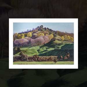 Premium Art Prints: "On the road to Castlepoint" art print by Dick Frizzell