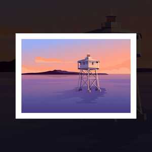 Premium Art Prints: "Sunrise at Bean Rock" art print by Nicholas Lum