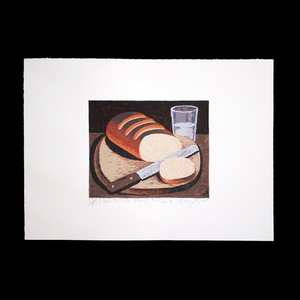 Dick Frizzell Limited Edition Prints: 'Meat on The Table' limited edition screenprint by Dick Frizzell