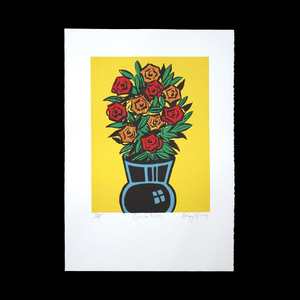 'Comic Roses' Limited Edition Screenprint by Dick Frizzell