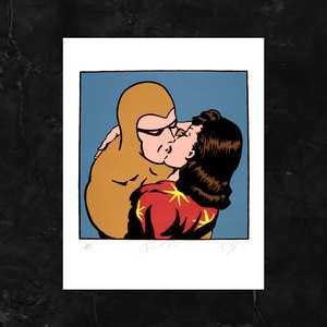 'First Kiss' Limited Edition Screenprint by Dick Frizzell