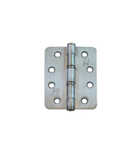 Hinge Steel Ball Bearing 100 x75 x 2.5 R1/4 Button Tip Satin Chrome