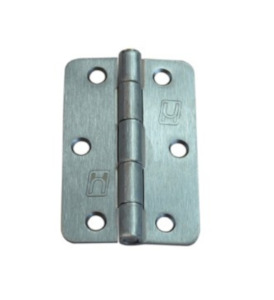 Hinge Steel 89x58x2 R1/4 Satin Chrome & Lacquer (Greased Pin)