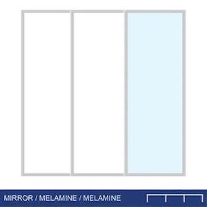 Smooth Sliders - Triple - Mirror-Melamine-Melamine