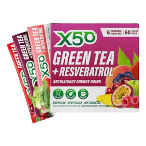 X50: X50 Green Tea 60 Serve Paradise Fruits