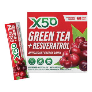 X50: X50 Green Tea 60 Serve Cranberry
