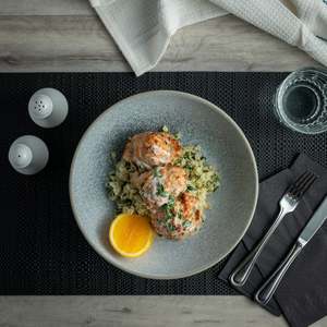 Low Carb Less Than 30 Grams: Thai Chicken Rissoles with Cauliflower Rice