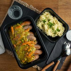 Family Meals: Family Curried Sausages with Mustard Mash