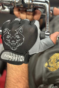 Gym Gloves: FitnessFox Premium Non-Slip Training Gloves | Artificial Leather with Rubber Padded Palm