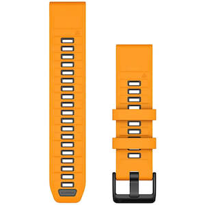 Products: Garmin QuickFit 22 Watch Band –Spark Orange/Graphite Silicone