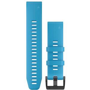 Quickfit 22mm: QuickFit 22 Watch Band – Cyan Blue Silicone