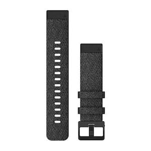 Quickfit 20mm: QuickFit 20 Heathered Black Nylon with Black Hardware