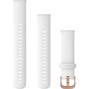 Quick Release 18mm: Quick Release Bands (18 mm) White with Rose Gold Hardware