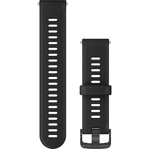 Quick Release 22mm: Forerunner Watch Band (22 mm), Black Silicone with Slate Hardware