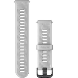 Quick Release 22mm: Forerunner Watch Band (22 mm), Whitestone Silicone with Slate Hardware