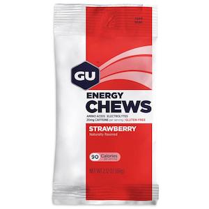 Chews: GU Energy Chews – Strawberry with 20mg Caffeine